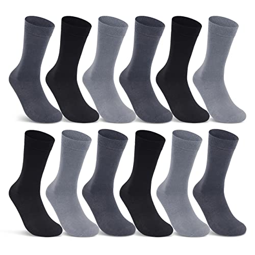 6 | 12 | 24 Paar Socken Herren Damen Business Socken Baumwolle 10700 (Anthrazit Schwarz Grau 12 Paar 39-42) von sockenkauf24