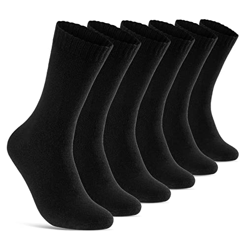 6 | 12 | 24 Paar THERMO Socken Herren Wintersocken Baumwolle Vollfrottee Schwarz 10900 WP (6 Paar 43-46) von sockenkauf24