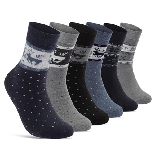 THERMO Socken Damen 35-38 Warme Dicke Wintersocken Damen Baumwolle Frottee 11827 WP (6 Paar 35-38) von sockenkauf24