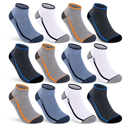 6 oder 12 Paar Sneaker Socken Herren Damen Sportsocken Frotteesohle 16215/18 (47-50, 12 Paar) von sockenkauf24