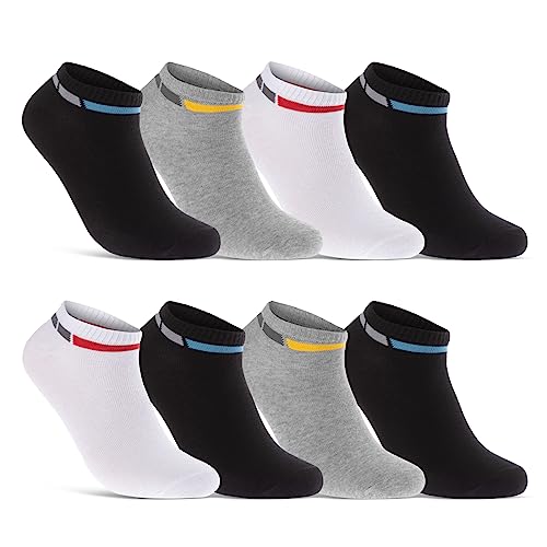 8 | 12 | 20 Paar Sneaker Socken Herren Mehrfarbig Baumwolle 16730 WP (8 Paar 39-42) von sockenkauf24