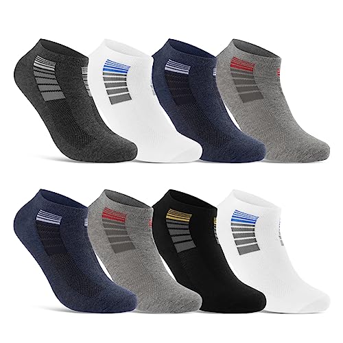 8 | 12 | 20 Paar Sneaker Socken Herren Mehrfarbig Baumwolle 16735 WP (8 Paar 47-50) von sockenkauf24