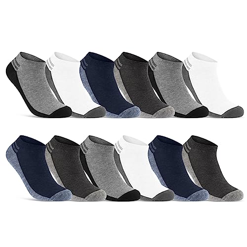 8 | 12 | 20 Paar Sneaker Socken Herren Mehrfarbig Baumwolle 16737 WP (12 Paar 39-42) von sockenkauf24