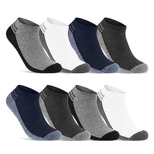 8 | 12 | 20 Paar Sneaker Socken Herren Mehrfarbig Baumwolle 16737 WP (8 Paar 47-50) von sockenkauf24