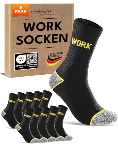 Arbeitssocken Herren 43-46 WORK Socken Baumwolle 5 Paar von sockenkauf24