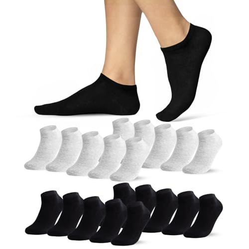 Sneaker Socken Herren Damen 39-42 Schwarz Grau 10 Paar Kurze Socken Atmungsaktive Baumwolle Sneaker Socken Herren Damen 39-42 Schwarz Grau 10 Paar Kurze Socken Atmungsaktive Baumwolle von sockenkauf24