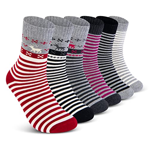 THERMO Socken Damen 35-38 Warme Dicke Wintersocken Damen Baumwolle Frottee 38202 (6 Paar 35-38) von sockenkauf24