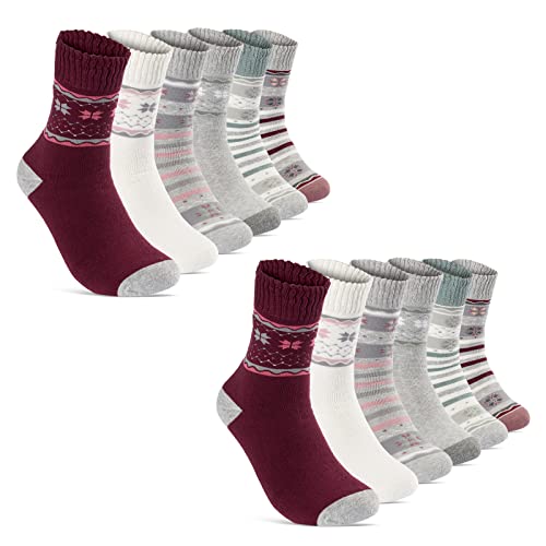 THERMO Socken Damen 35-38 Warme Dicke Wintersocken Damen Baumwolle Frottee 38204 (12 Paar 35-38) von sockenkauf24