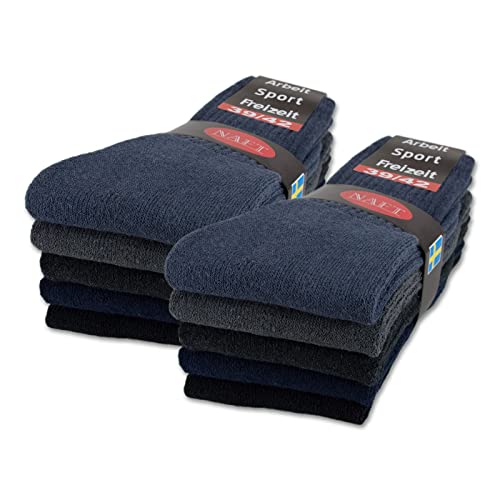 sockenkauf24 10 | 20 | 30 Paar Sportsocken Tennissocken Arbeitssocken Herren & Damen Socken Baumwolle (39-42, 10 Paar | Gemischt) von sockenkauf24