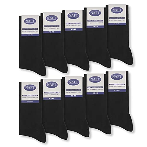 10 Paar Socken 100% Baumwolle Damen Komfortbund ohne Naht 10600 (Schwarz 35-38) von sockenkauf24