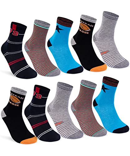 10 Paar Kinder Socken Jungen & Mädchen Baumwolle Kindersocken 54333 (23-26) von sockenkauf24