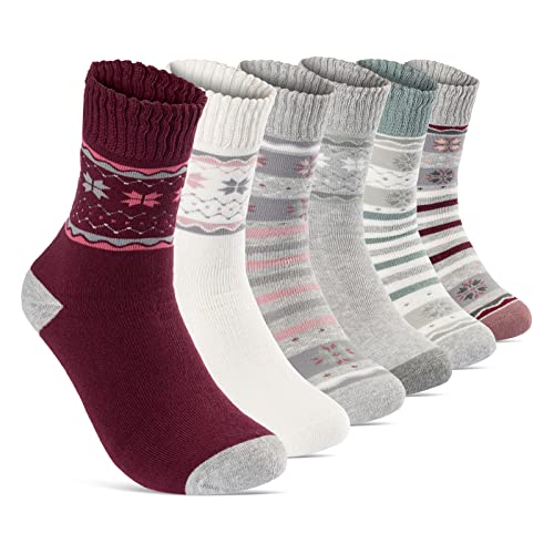 THERMO Socken Damen 35-38 Warme Dicke Wintersocken Damen Baumwolle Frottee 38204 (6 Paar 35-38) von sockenkauf24