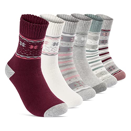 THERMO Socken Damen 39-42 Warme Dicke Wintersocken Damen Baumwolle Frottee 38204 (6 Paar 39-42) von sockenkauf24