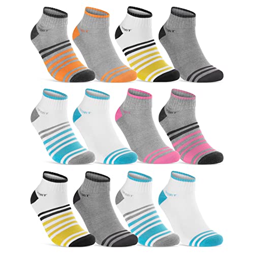 Sportsocken Damen Sneaker Socken Baumwolle verstärkte Frotteesohle 36850/23 WP (12 Paar 35-38) von sockenkauf24