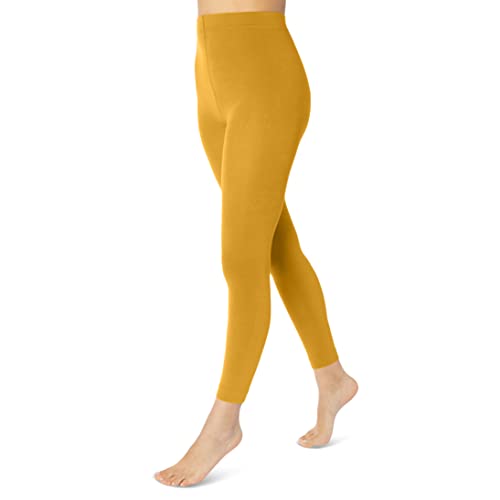 sockenkauf24 Damen Thermo Leggings mit Innenfleece extra warm Winter Leggings WP (38/40, Ocker) von sockenkauf24