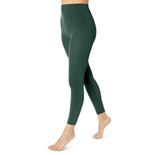 sockenkauf24 Damen Thermo Leggings mit Innenfleece extra warm Winter Leggings WP (48/50, Dunkelgrün) von sockenkauf24