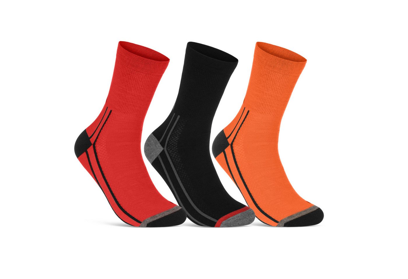 sockenkauf24 Funktionssocken Coolmax Fahrrad-Socken für Herren & Damen (3-Paar) Atmungsaktive Radsport Socken 50301P WP von sockenkauf24