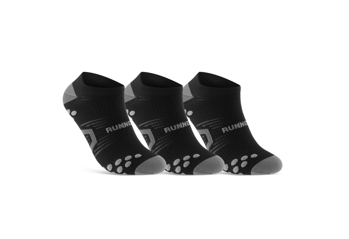 sockenkauf24 Laufsocken low Cut Sportsocken für Herren & Damen Laufsocken kurz (3xSchwarz, 3-Paar, 35-38) Atmungsaktive Running Socks 50203P WP von sockenkauf24