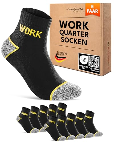 Kurze Arbeitssocken Herren Quarter Socken WORK Socks 5 Paar 39-42 von sockenkauf24