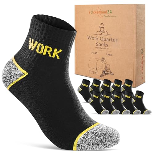 Kurze Arbeitssocken Herren Quarter Socken WORK Socks 5 Paar 47-50 von sockenkauf24