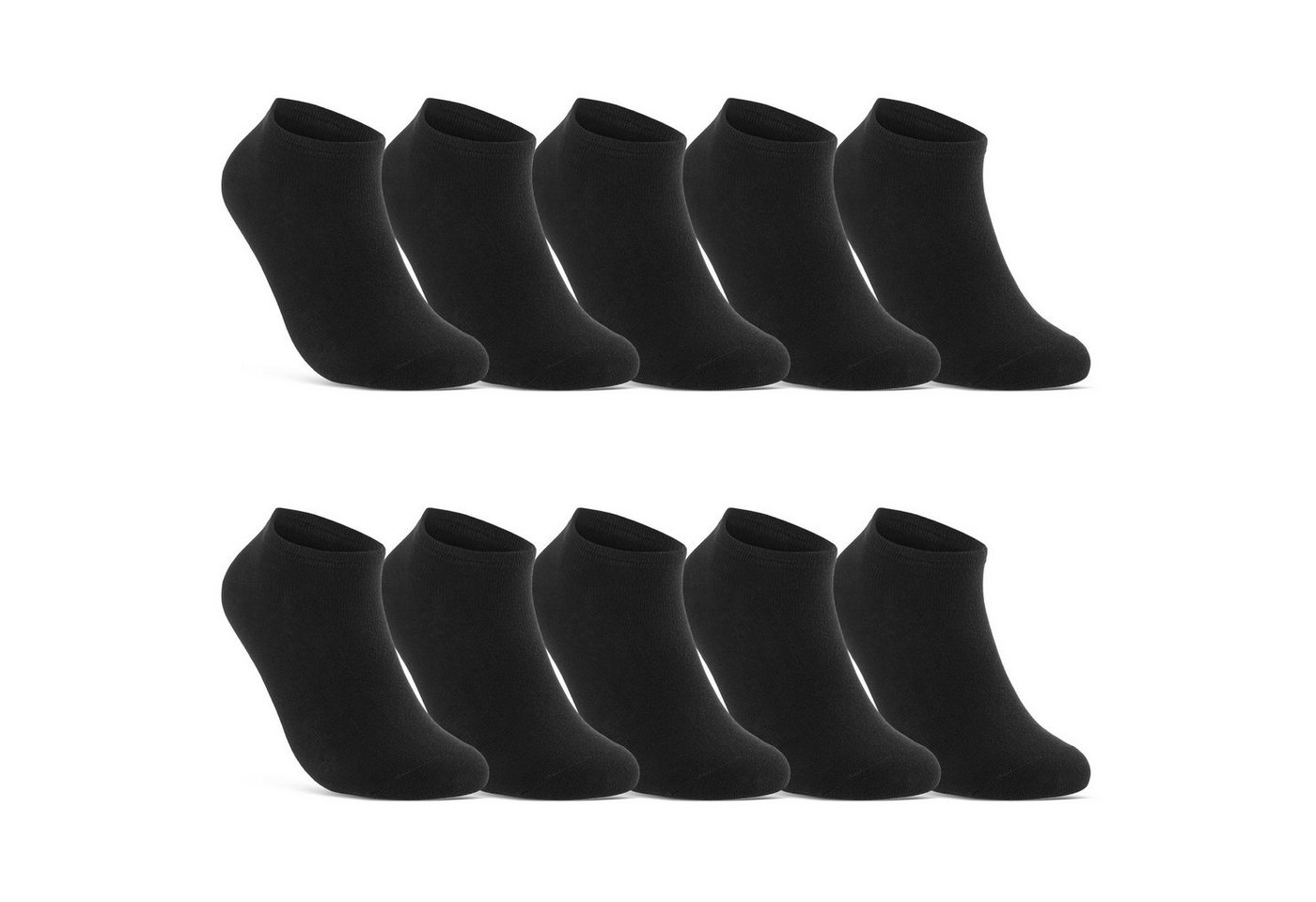 sockenkauf24 Sneakersocken 10 I 20 I 30 Paar Damen & Herren Sneaker Socken (Schwarz, 10-Paar, 35-38) Schwarz Weiß Grau Baumwolle - 10800 WP von sockenkauf24