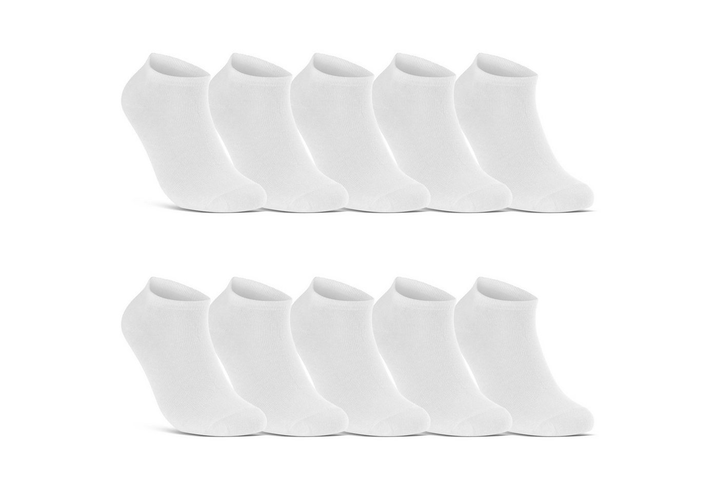 sockenkauf24 Sneakersocken 10 I 20 I 30 Paar Damen & Herren Sneaker Socken (Weiß, 10-Paar, 35-38) Schwarz Weiß Grau Baumwolle - 10800 WP von sockenkauf24