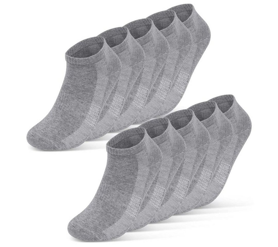 sockenkauf24 Sneakersocken 10 Paar Damen & Herren Premium Sneaker Socken mit Meshstreifen WP von sockenkauf24