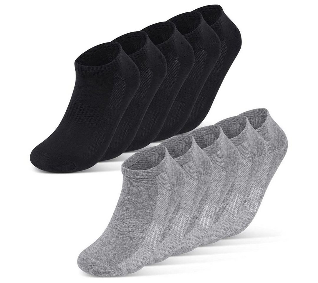 sockenkauf24 Sneakersocken 10 Paar Damen & Herren Premium Sneaker Socken mit Meshstreifen Baumwolle ohne drückende Naht WP von sockenkauf24