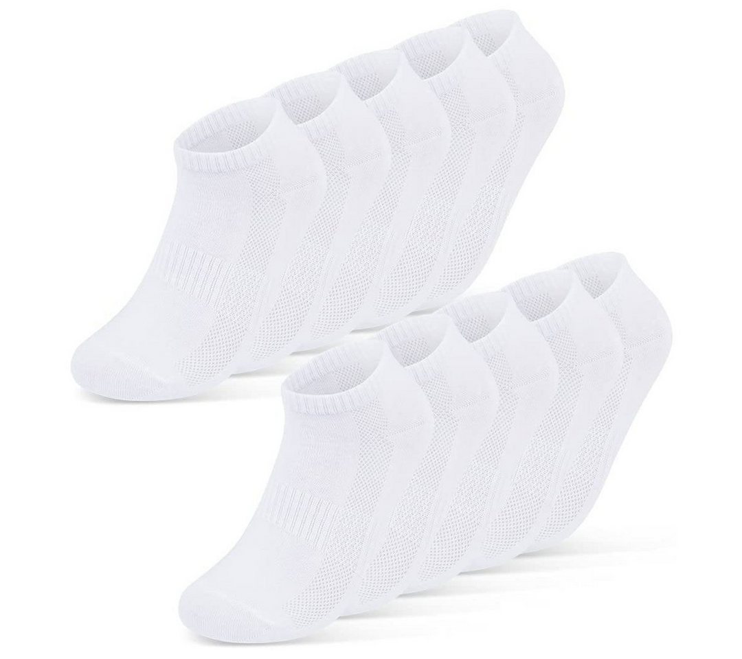 sockenkauf24 Sneakersocken 10 Paar Damen & Herren Premium Sneaker Socken mit Meshstreifen WP von sockenkauf24