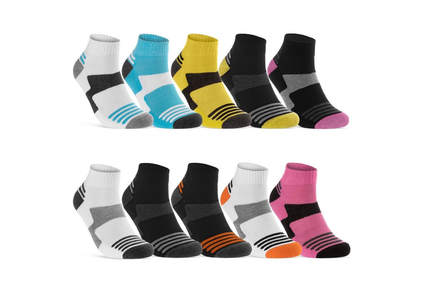 sockenkauf24 Sneakersocken 6 oder 12 Paar Damen Sneaker Socken Sportsocken (12-Paar, 35-38) verstärkte Frotteesohle - 36850/26 von sockenkauf24