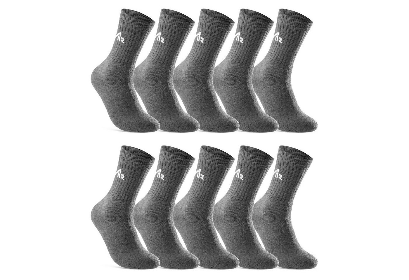 sockenkauf24 Sportsocken 10 Paar i1R" Sport Socken Herren & Damen Socken Tennissocken (Anthrazit, 35-38) mit Frotteesohle - 10300" von sockenkauf24