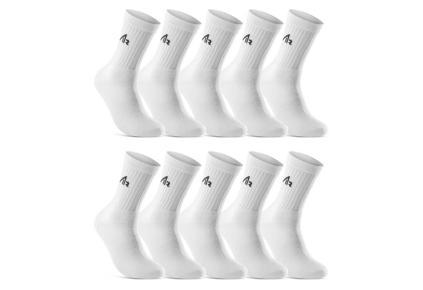 sockenkauf24 Sportsocken 10 Paar i1R" Sport Socken Herren & Damen Socken Tennissocken (Weiß, 35-38) mit Frotteesohle - 10300" von sockenkauf24