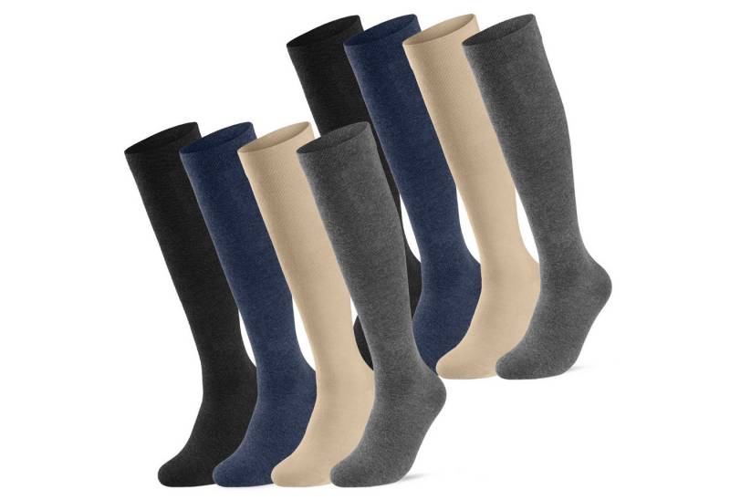sockenkauf24 Stützkniestrümpfe 2 oder 4 Paar Damen & Herren Strümpfe Reisestrümpfe (4-Paar) Kompressionsstrümpfe - 41900 WP von sockenkauf24
