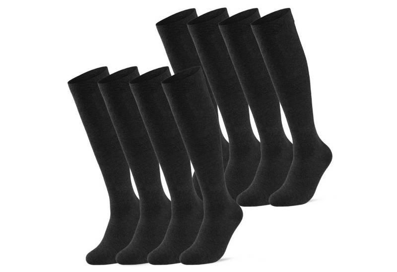 sockenkauf24 Stützkniestrümpfe 2 oder 4 Paar Damen & Herren Strümpfe Reisestrümpfe (Schwarz, 4-Paar, 43-46) Kompressionsstrümpfe - 41900 WP von sockenkauf24