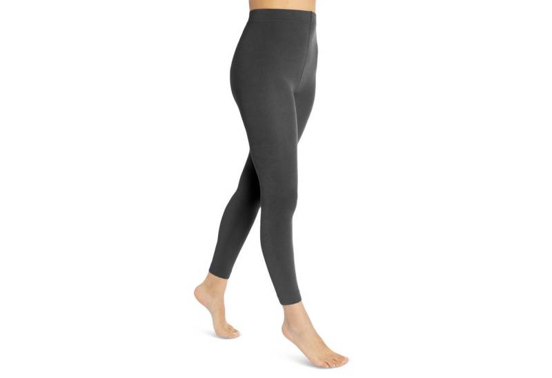 sockenkauf24 Thermoleggings Damen THERMO Leggings mit Innenfleece in vielen Farben (40-42, Anthrazit) extra warm Winter Leggings, WP von sockenkauf24