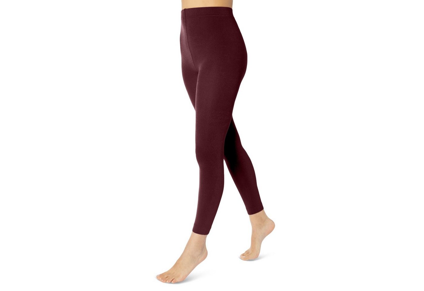 sockenkauf24 Thermoleggings Damen THERMO Leggings mit Innenfleece in vielen Farben (38-40, Bordeaux) extra warm Winter Leggings, WP von sockenkauf24