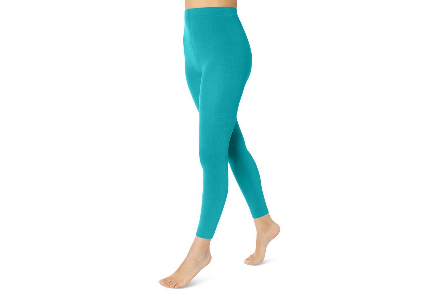 sockenkauf24 Thermoleggings Damen THERMO Leggings mit Innenfleece in vielen Farben (38-40, Ozean) extra warm Winter Leggings, WP von sockenkauf24