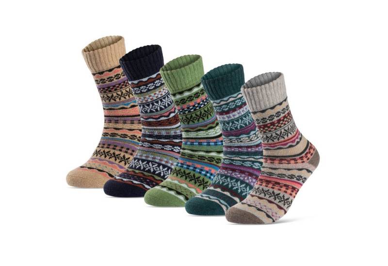 sockenkauf24 Thermosocken 5 Paar Damen & Herren dicke warme Wollsocken Innenfrottee Wintersocken von sockenkauf24