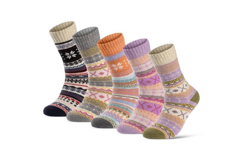 sockenkauf24 Thermosocken 5 Paar Damen & Herren dicke warme Wollsocken Innenfrottee Wintersocken von sockenkauf24