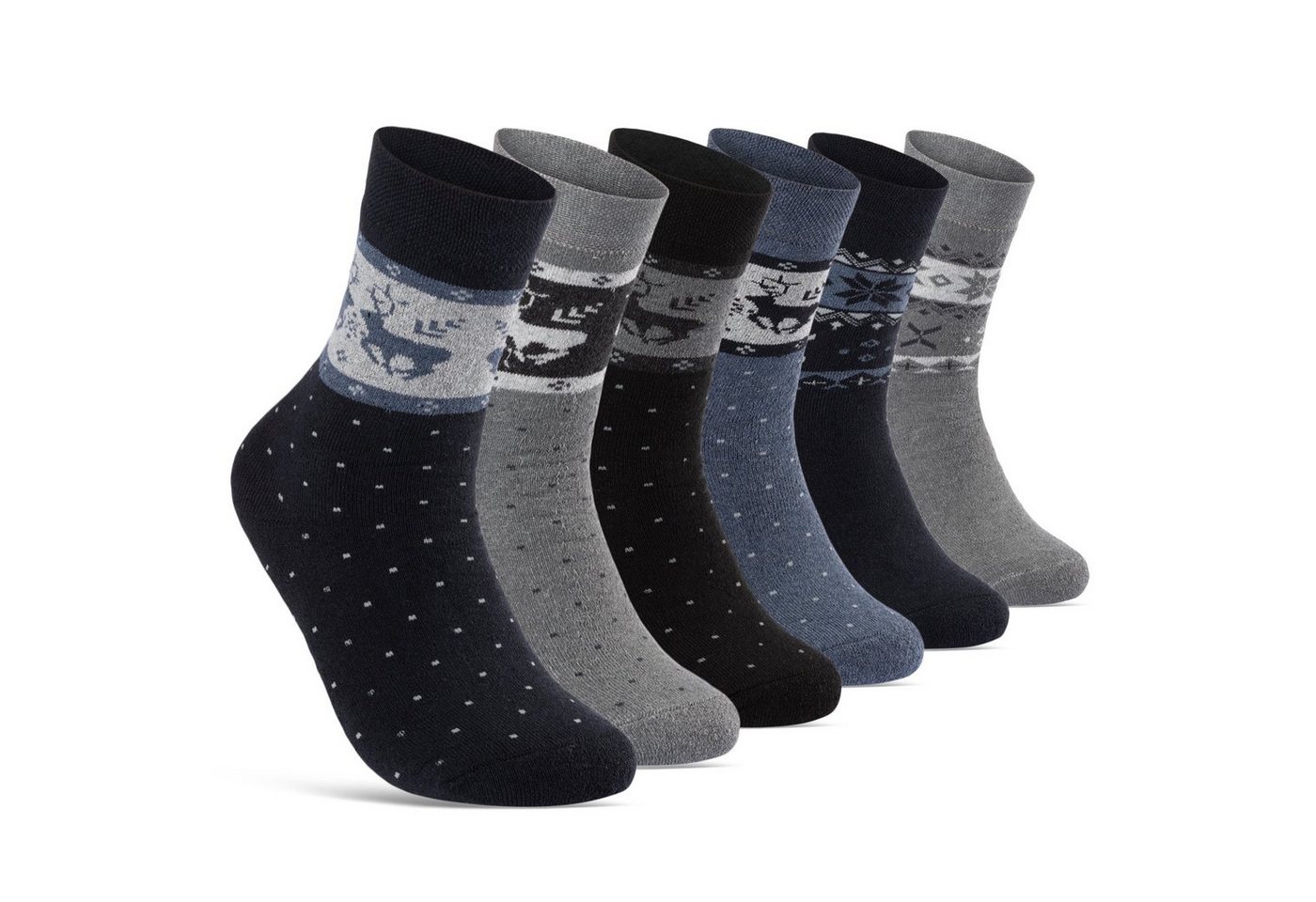 sockenkauf24 Thermosocken 6 oder 12 Paar Damen Wintersocken D27 kuschlig warm (6-Paar, 35-38) mit Innenfrottee - 11827 von sockenkauf24