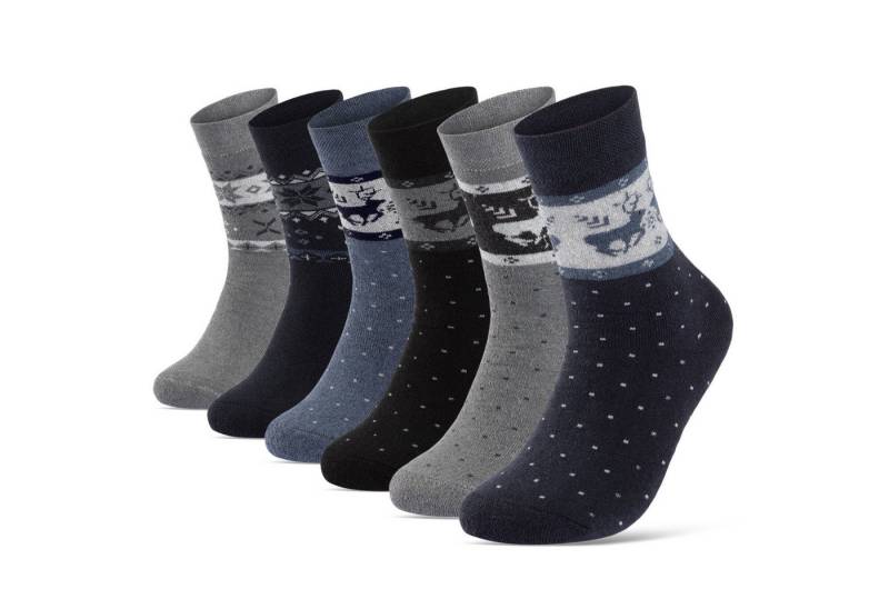 sockenkauf24 Thermosocken 6 oder 12 Paar Damen Wintersocken D27 kuschlig warm (6-Paar, 39-42) mit Innenfrottee - 11827 WP von sockenkauf24