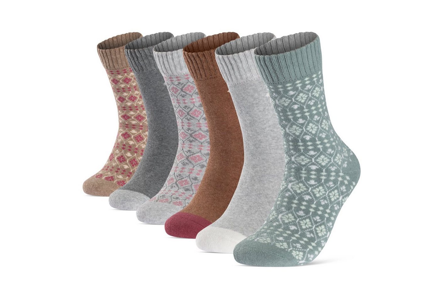 sockenkauf24 Thermosocken 6 oder 12 Paar Damen Wintersocken Damensocken mit Innenfrottee (6-Paar) von sockenkauf24