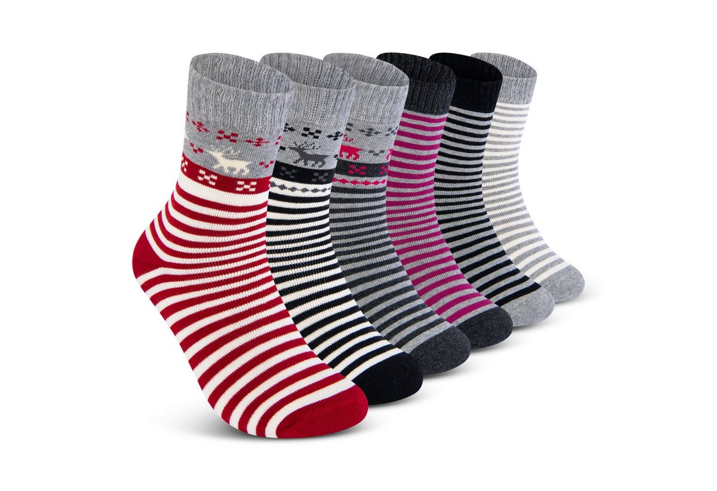 sockenkauf24 Thermosocken 6 oder 12 Paar Damen Wintersocken Damensocken mit Innenfrottee (6-Paar, 35-38) - 38202 von sockenkauf24