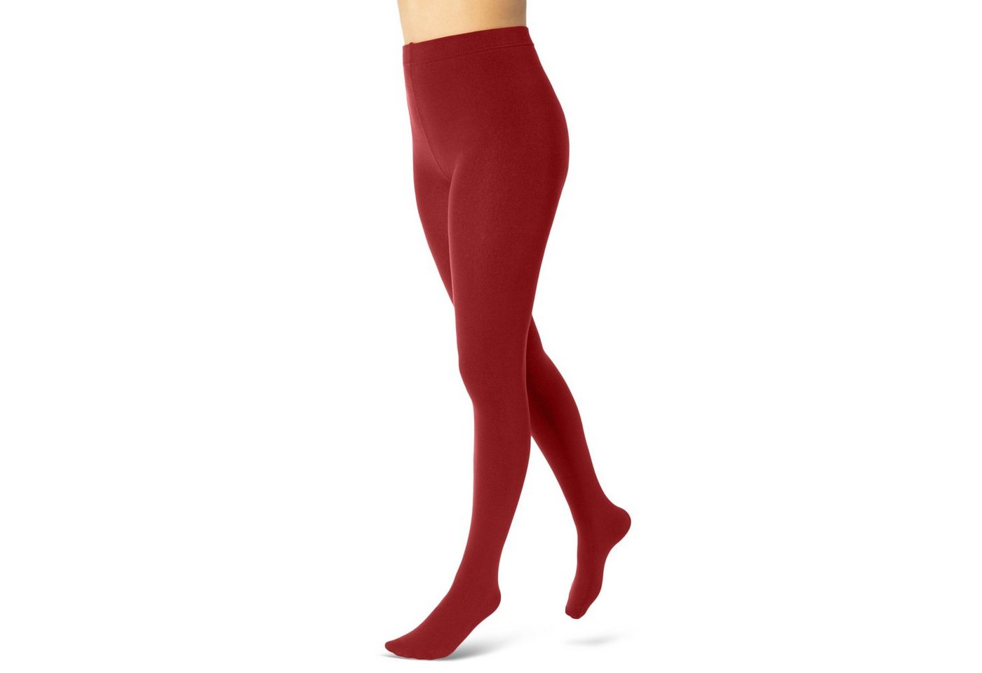 sockenkauf24 Thermostrumpfhose Damen Strumpfhose mit Innenfleece in 10 Farben (Rot 38-40) extra warm Winter Strumpfhose WP von sockenkauf24