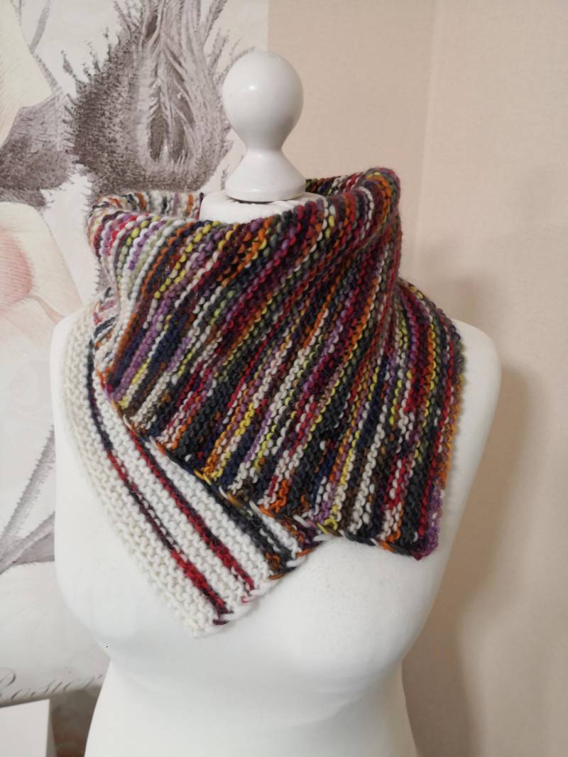 Zipfelloop Klapploop Loopschal Strickloop Schalkragen Handgestrickt von sockeria