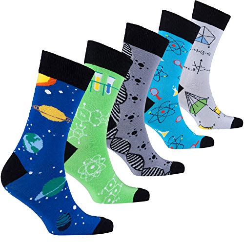 socks n socks-Herren 5-Paar Luxus Spaß Cool Bunte Kleid Baumwollsocken Geschenkbox von socks n socks