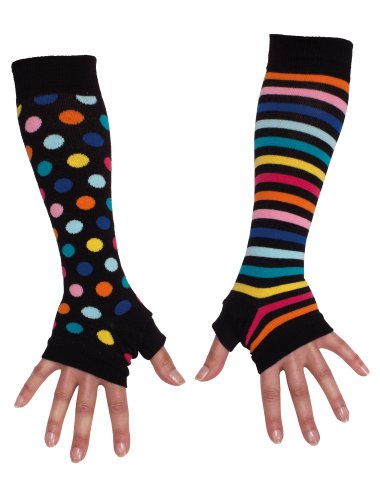 United Oddsocks Damen-Armstulpen, für Mädchen, unterschiedliches Paar Gr. One Size, Schwarz von United Oddsocks