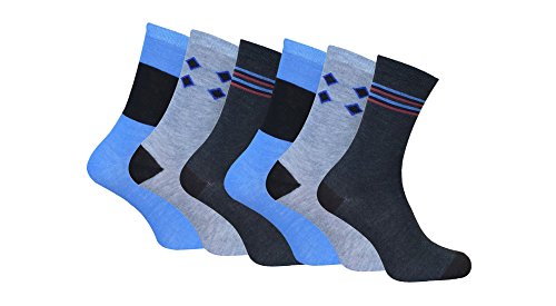 socks 6 Paare Herren Viereckig Geschenkbox Bunt Muster 39-45 eur (C) von socks