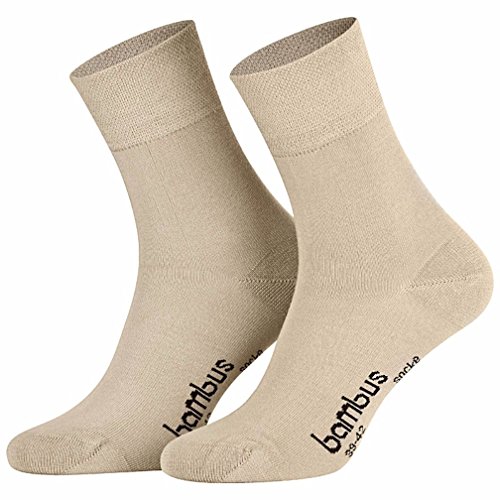 3 PAAR Gesundheitssocken BAMBUS beige 35-38 von socksPur