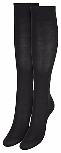 socksPur 5 Paar DAMEN & TEENAGER KNIE FEIN STRÜMPFE STÜTZ KNIESTRUMPF 40 den (schwarz, perle, diamant), (35-38), (39-42). (Schwarz, 39/42-10 Paar Vorteilspack) von socksPur